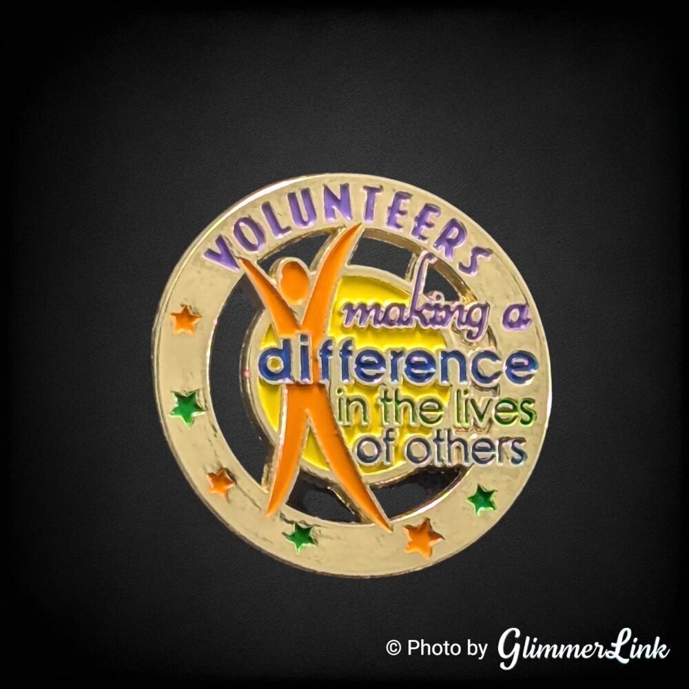 Volunteers Making A Difference Enamel Gold Tone Pin